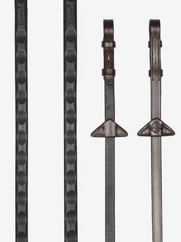 Buy LeMieux Havana/Brass Magna Grip Rubber Reins| Online for Equine