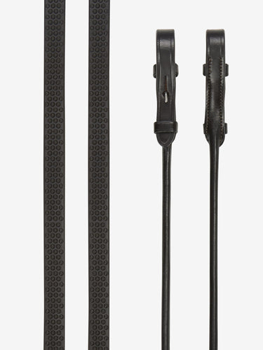 LeMieux Rolled Reins Brown/Silver