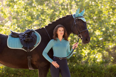 Buy LeMieux Suede Close Contact Square Lagoon | Online for Equine