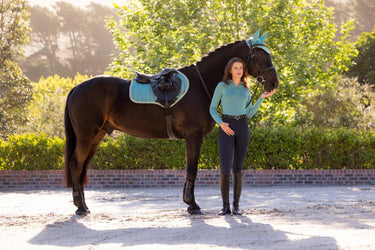 Buy LeMieux Suede Close Contact Square Lagoon | Online for Equine