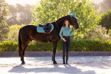 Buy LeMieux Suede Close Contact Square Lagoon | Online for Equine