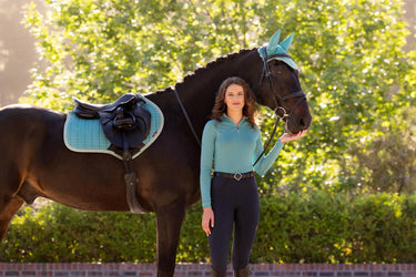 Buy LeMieux Suede Close Contact Square Lagoon | Online for Equine