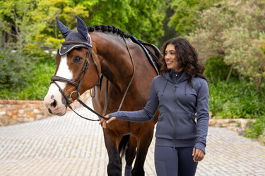 Buy LeMieux Ladies Tabi Tech Zip Through Hoodie Dusk Blue | Online for Equine