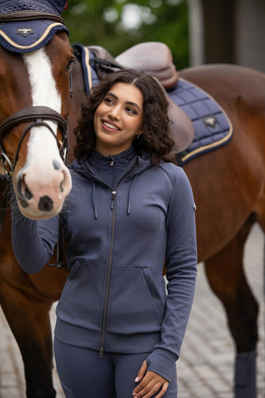 Buy LeMieux Ladies Tabi Tech Zip Through Hoodie Dusk Blue | Online for Equine