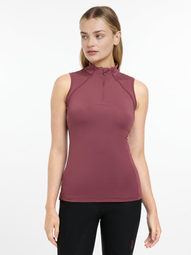 LeMieux Ladies Maria Mesh Sleeveless Baselayer Rosewood