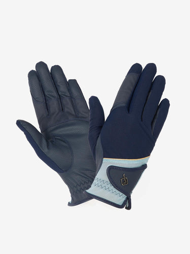 Buy LeMieux Pro Mesh Gloves Navy/Aqua | Online for Equine