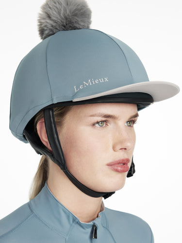LeMieux Classique Pom Hat Silk Ice Blue
