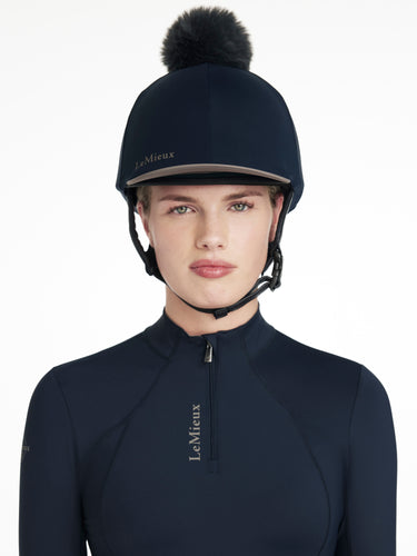 LeMieux Classique Pom Hat Silk Navy