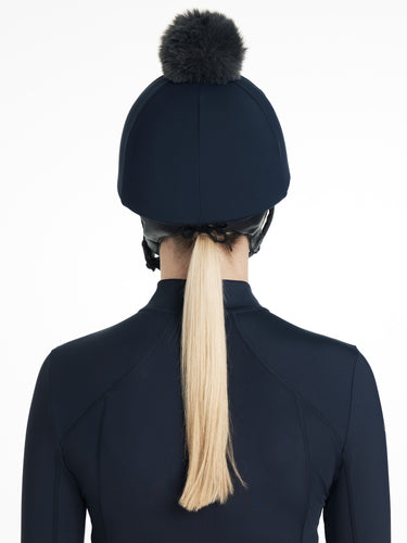 LeMieux Classique Pom Hat Silk Navy