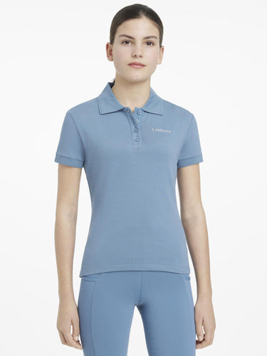 LeMieux Young Rider Classique Polo Shirt Ice Blue