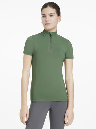 LeMieux Young Rider Classique Short Sleeve Base Layer Hunter Green