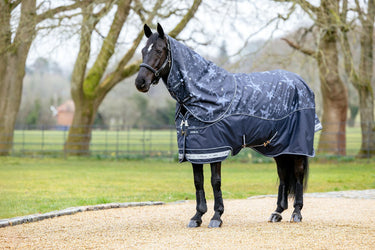 LeMieux Arika Star 0g Turnout Rug Navy