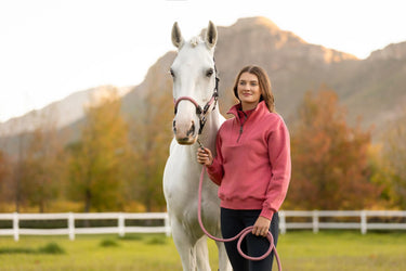 LeMieux Ladies Keira Quarter Zip Sweat Cranberry