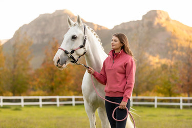 LeMieux Ladies Keira Quarter Zip Sweat Cranberry