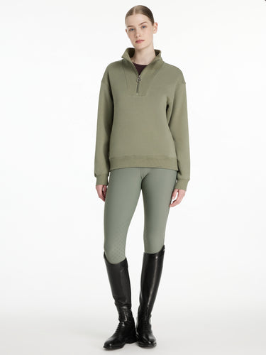 LeMieux Ladies Keira Quarter Zip Sweat Rosemary