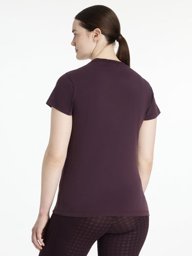 LeMieux Ladies Classique Sparkle T-shirt Damson