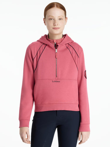 LeMieux Young Rider Hettie Half Zip Hoodie Cranberry