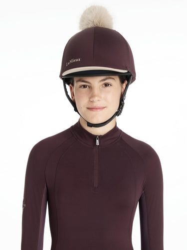 LeMieux Classique Pom Hat Silk Damson