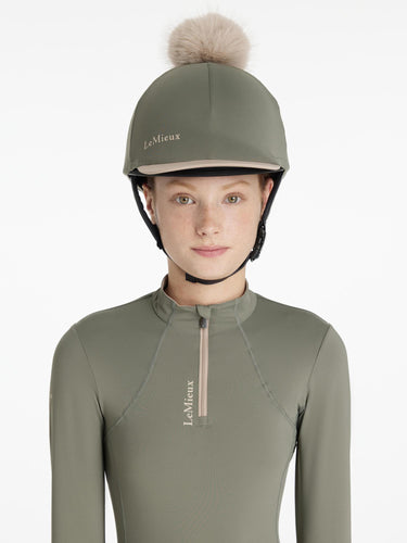 LeMieux Classique Pom Hat Silk Rosemary
