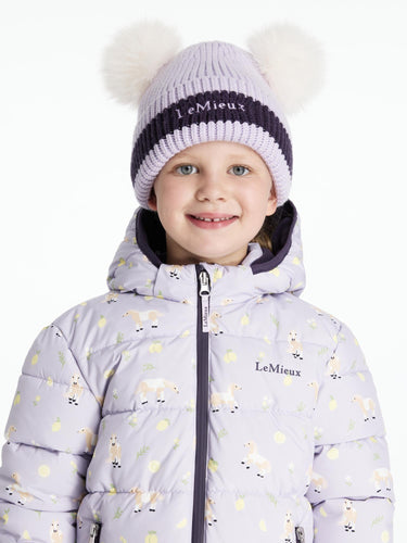 LeMieux Mini Double Pom Beanie Lilac