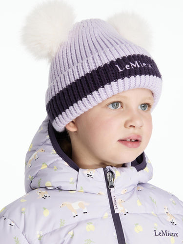 LeMieux Mini Double Pom Beanie Lilac
