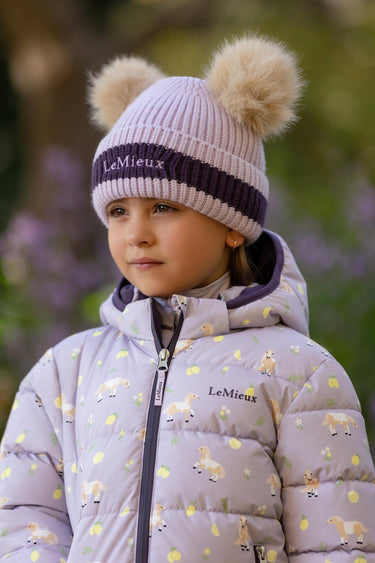 LeMieux Mini Double Pom Beanie Lilac