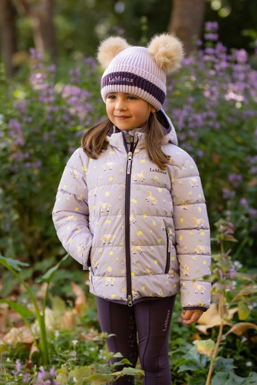 LeMieux Mini Double Pom Beanie Lilac