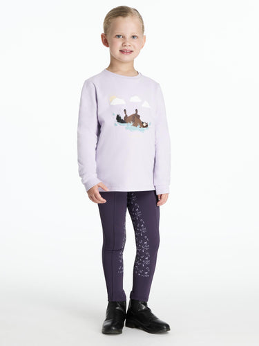 LeMieux Mini Poppy Long Sleeve Top Lilac