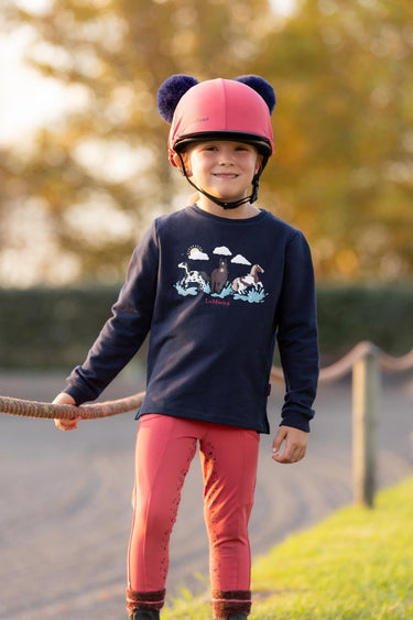 LeMieux Mini Poppy Long Sleeve Top Navy