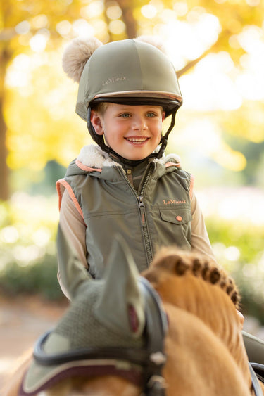 LeMieux Mini Double Pom Hat Silk Rosemary