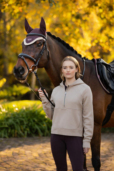 LeMieux Ladies Henrietta Half Zip Hoodie Almond
