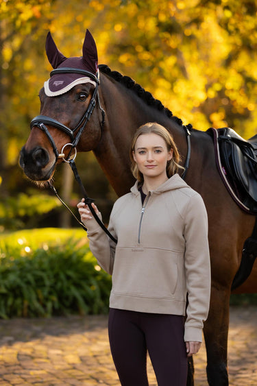 LeMieux Ladies Henrietta Half Zip Hoodie Almond