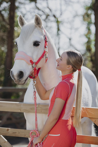LeMieux Harlow Vogue Headcollar & Leadrope Coral Crush