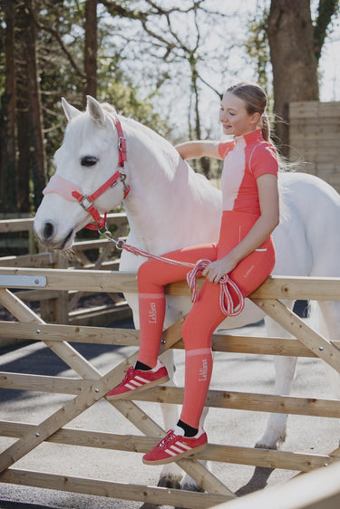 LeMieux Harlow Vogue Headcollar & Leadrope Coral Crush