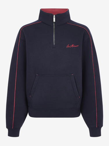LeMieux Young Rider Kate Quarter Zip Sweat Navy/Cranberry