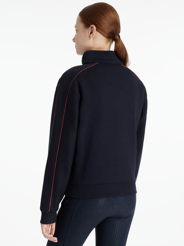 LeMieux Young Rider Kate Quarter Zip Sweat Navy/Cranberry