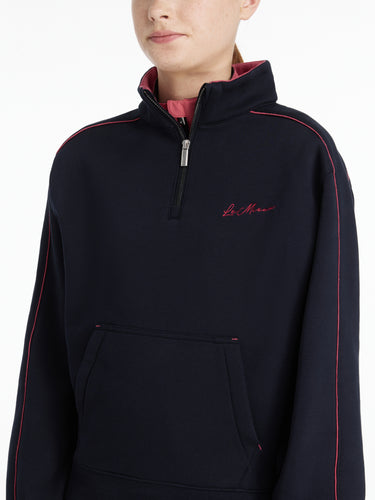 LeMieux Young Rider Kate Quarter Zip Sweat Navy/Cranberry