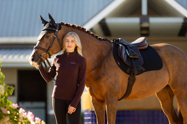 LeMieux Ladies Frances Quarter Zip Fleece Damson