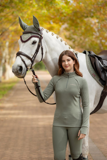 LeMieux Ladies Frances Quarter Zip Fleece Rosemary