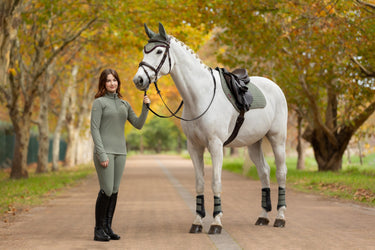 LeMieux Ladies Frances Quarter Zip Fleece Rosemary