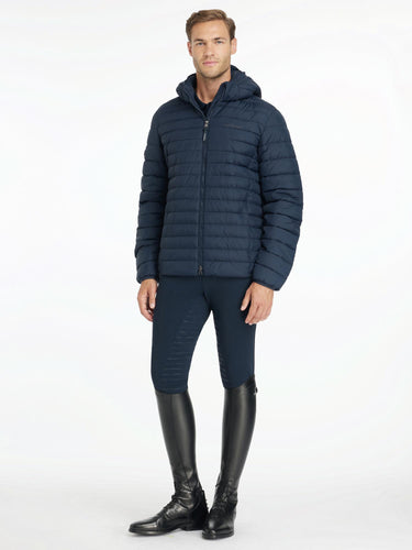 LeMieux Mens Hooded Puffer Jacket Navy