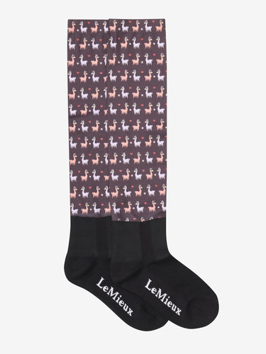 LeMieux Footsie Socks Llamas Damson