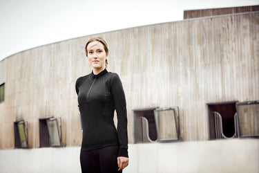 Catago Ladies Madeleine Merino Long Sleeve Half-Zip T-Shirt