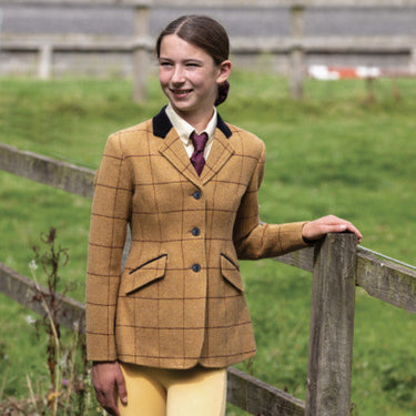 Buy the Equetech Junior Wheatley Deluxe Tweed Riding Jacket | Online for Equine