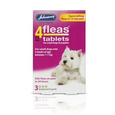 Buy Johnson'S Veterinary 4Fleas Tablets For Puppies & Small Dogs | Online for Equine