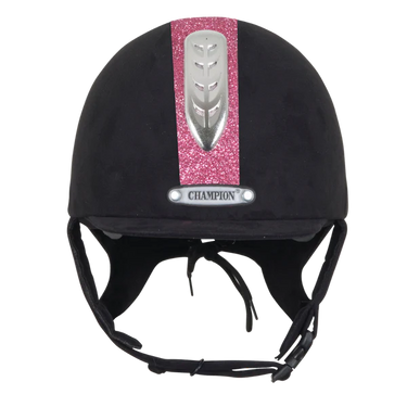 Champion Junior X-Air Black / Pink Dazzle Plus Riding Hat