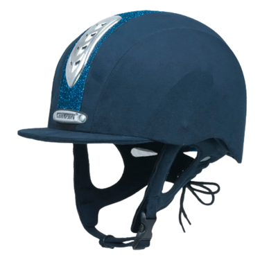 Champion Junior X-Air Navy Dazzle Plus Riding Hat - 53cm