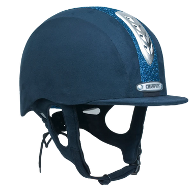 Champion Junior X-Air Navy Dazzle Plus Riding Hat - 53cm