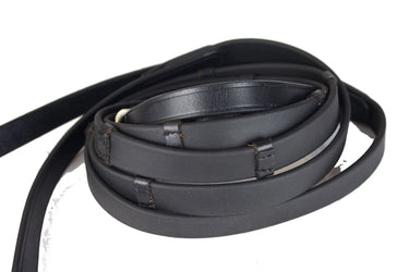 KM Elite Biothane Smooth Grip Reins Black With Stoppers