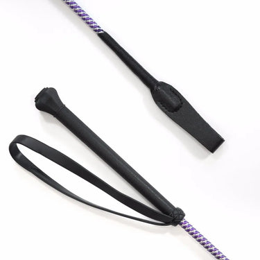 KM Elite Junior Black Grip Whip With Loop - 60Cms| Online For Equine
